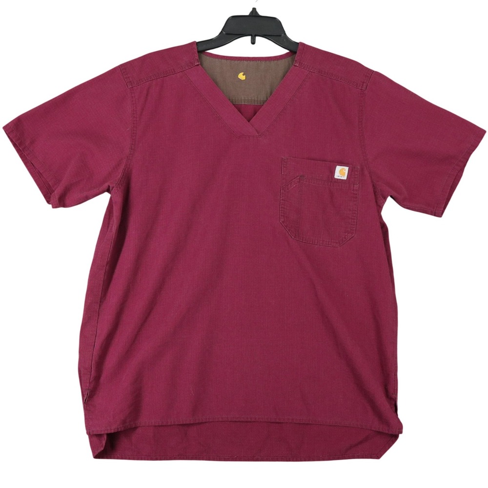 Carhartt Scrub Top Womens L Short Sleeve Ripstop Pocket‎ Medical Nursing Uniform